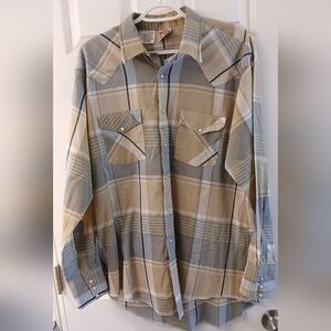 Western Frontier "Pearl" Snap Long Sleeve Plaid Shirt – Men’s XL